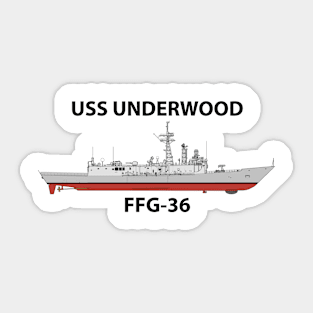 USS UNDERWOOD - FFG-36 OH PERRY CLASS Sticker